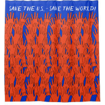 赤い波救アメリカ救ワールドシャワーカーテン