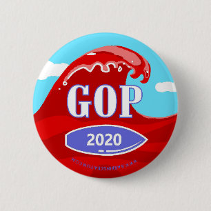 赤い波2020年 缶バッジ