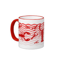 赤い波、おもしろいの赤いロブスター