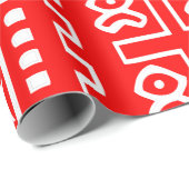 赤い泥の布パターン ラッピングペーパー (ロールコーナー)