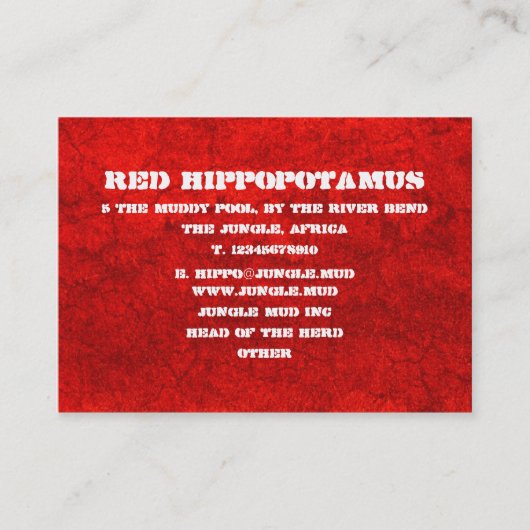 赤い泥 名刺 (正面)