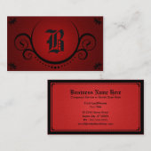 赤い洗練 名刺 (正面/裏面)