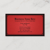 赤い洗練 名刺 (裏面)