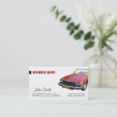 赤い洗車·ディテール用名刺 名刺 (スタンド正面)