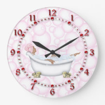 赤い浴室光沢がある数泡