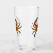 赤い海のカニのタンブラーガラス タンブラーグラス (左)