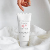 赤い海岸沿いのハンドクリームの皮気に皮包装シール 長方形シール