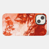 赤い海賊船バトル iPhoneケース (裏面横)