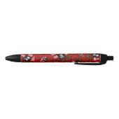 赤い海賊船パターン 黒ボールペン (ボトム)