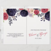 赤い海軍のフローラ結婚式 プログラム (正面/裏面)