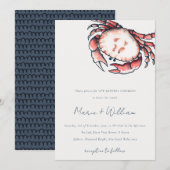 赤い海軍の水中カニ  海洋への誓いの更新 招待状 (正面/裏面)