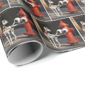 赤い消火栓を販売するダルメーションホテル ラッピングペーパー (ロールコーナー)