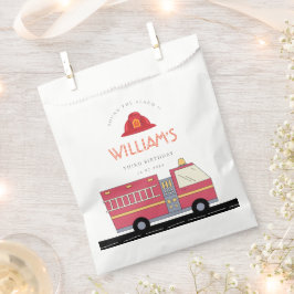 赤い消防士アラーム消防車の誕生日用品 フェイバーバッグ