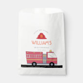 赤い消防士アラーム消防車の誕生日用品 フェイバーバッグ (正面)