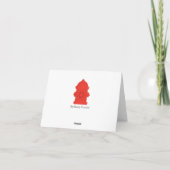 赤い消防車ありがとう サンキューカード (裏面)