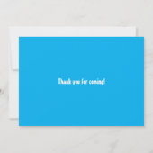 赤い消防車と幸せな消防士のかわいい漫画イラスト 招待状 (裏面)