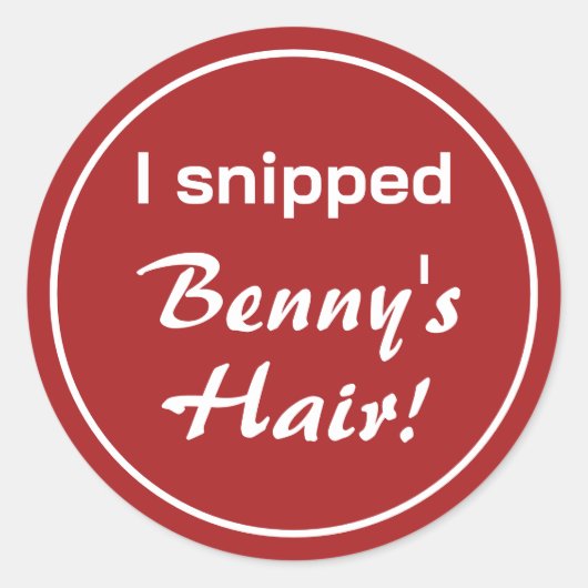 赤い消防車のアップシェリン誕生日 ラウンドシール (正面)