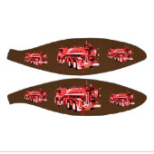 赤い消防車のオイルペイント ミニバスケットボール (パネル)