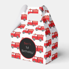 赤い消防車のパタパーソナライズされたーン フェイバーボックス