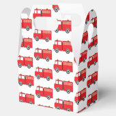 赤い消防車のパターン フェイバーボックス (オープン)