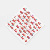 赤い消防車のパーティーパターン スタンダードランチョンナプキン (角)