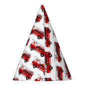 赤い消防車のパーティー帽子 パーティーハット (裏面)