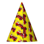 赤い消防車のパーティー帽子 パーティーハット (裏面)