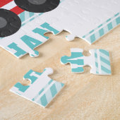 赤い消防車の子供たちパーソナライズされた ジグソーパズル (側面)