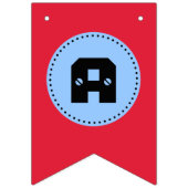 赤い消防車の少年の誕生日パーティーの旗 バンティングフラッグ (第3の旗)