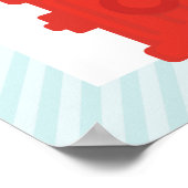 赤い消防車の戦闘少年の誕生日パーティバナー ポスター (角)