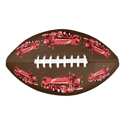 赤い消防車の油絵を描、 アメリカンフットボール (正面)