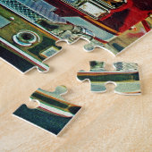 赤い消防車の消防士のアートギフト ジグソーパズル (側面)