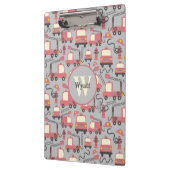 赤い消防車の消防士の子供たちパーソナライズされた クリップボード (左)