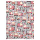 赤い消防車の消防士の子供たちパーソナライズされた クリップボード (裏面)