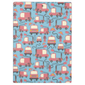 赤い消防車の消防士の子供たちパーソナライズされた クリップボード (裏面)