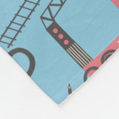 赤い消防車の消防士の子供たちパーソナライズされた フリースブランケット (角)