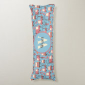 赤い消防車の消防士の子供たちパーソナライズされた ボディピロー (正面縦)