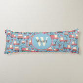 赤い消防車の消防士の子供たちパーソナライズされた ボディピロー (正面)