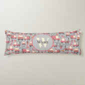 赤い消防車の消防士の子供たちパーソナライズされた ボディピロー (正面)