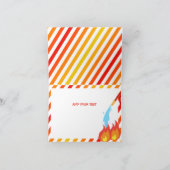 赤い消防車の誕生日パーティーありがとう サンキューカード (内部)