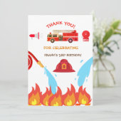 赤い消防車の誕生日パーティーありがとう サンキューカード (スタンド正面)