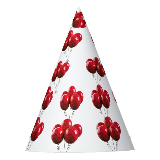 赤い消防車の誕生日パーティー パーティーハット (正面)