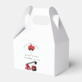 赤い消防車の誕生日パーティー フェイバーボックス (正面サイド)