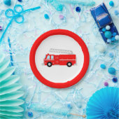 赤い消防車パーティー ペーパープレート (パーティー)