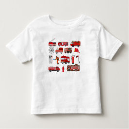 赤い消防車 トドラーTシャツ