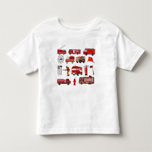 赤い消防車 トドラーTシャツ (正面)
