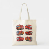 赤い消防車 トートバッグ (裏面)