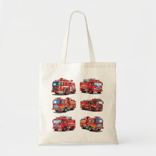 赤い消防車 トートバッグ (正面)