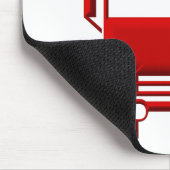 赤い消防車 マウスパッド (コーナー)