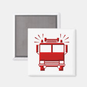 赤い消防車 マグネット (正面/裏面)